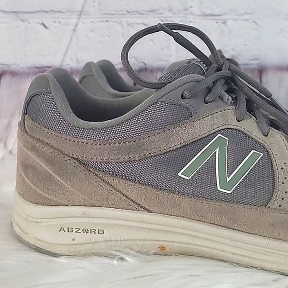 New Balance MW877GT Grey Suede Walking Shoes Sneakers Men’s Size 10.5 - Picture 6 of 17